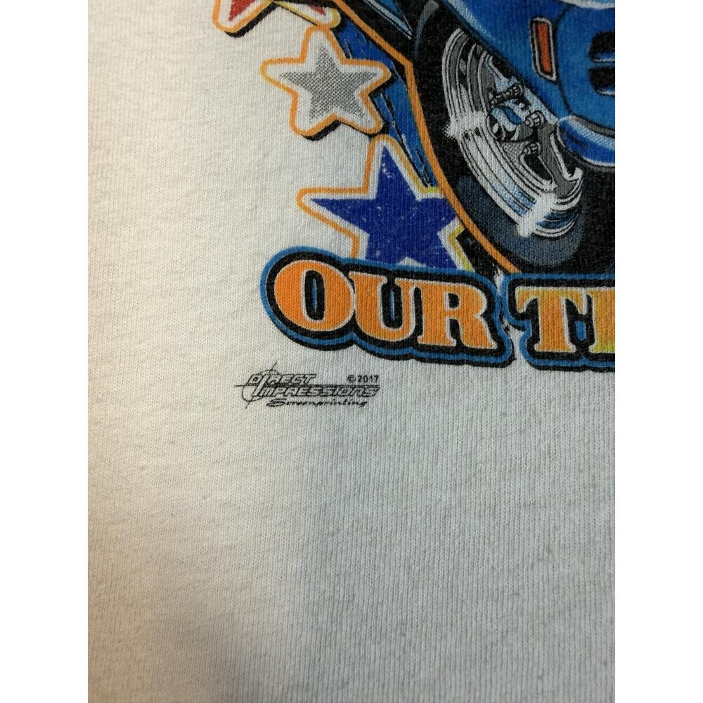 Gildan Shirt Mens XL White Disorganized Grime Car Graphic Crew Neck Cotton - Picture 6 of 12